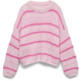 Vero Moda VERO MODA Dam Pullover VMMaybe Pullover Bonbon W. BIRCH MELANGE + CABARET STRIPE