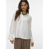 Vero Moda VERO MODA Dam Skjorta VMPlissi Shirt Snow white