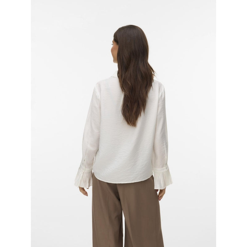 Vero Moda VERO MODA Dam Skjorta VMPlissi Shirt Snow white