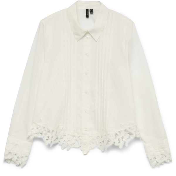 Vero Moda VERO MODA Dam Skjorta VMRoni Shirt Snow white