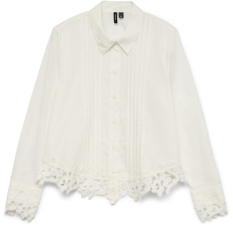 Vero Moda VERO MODA Dam Skjorta VMRoni Shirt Snow white