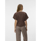 Vero Moda VERO MODA Dam Topp VMSONJA Top Chocolate Martini SILVER BUTTON