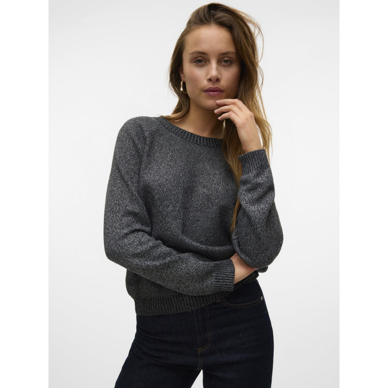 Vero Moda VERO MODA Dam Tröja VMDoffyshine Blouse Asphalt Silver Lurex