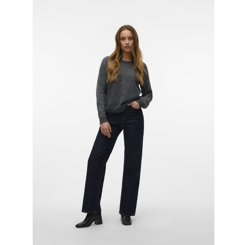 Vero Moda VERO MODA Dam Tröja VMDoffyshine Blouse Asphalt Silver Lurex