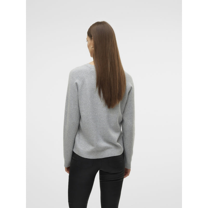 Vero Moda VERO MODA Dam Tröja VMDoffyshine Blouse Light Grey Melange Silver Lurex