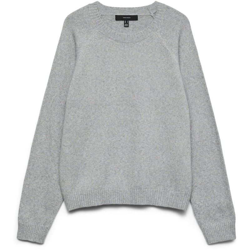 Vero Moda VERO MODA Dam Tröja VMDoffyshine Blouse Light Grey Melange Silver Lurex