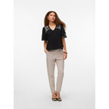Vero Moda VERO MODA dam blus VMBRIDGET Blouse Black CLOUD DANCER EMB.