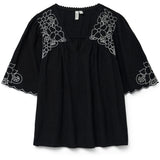 Vero Moda VERO MODA dam blus VMBRIDGET Blouse Black CLOUD DANCER EMB.