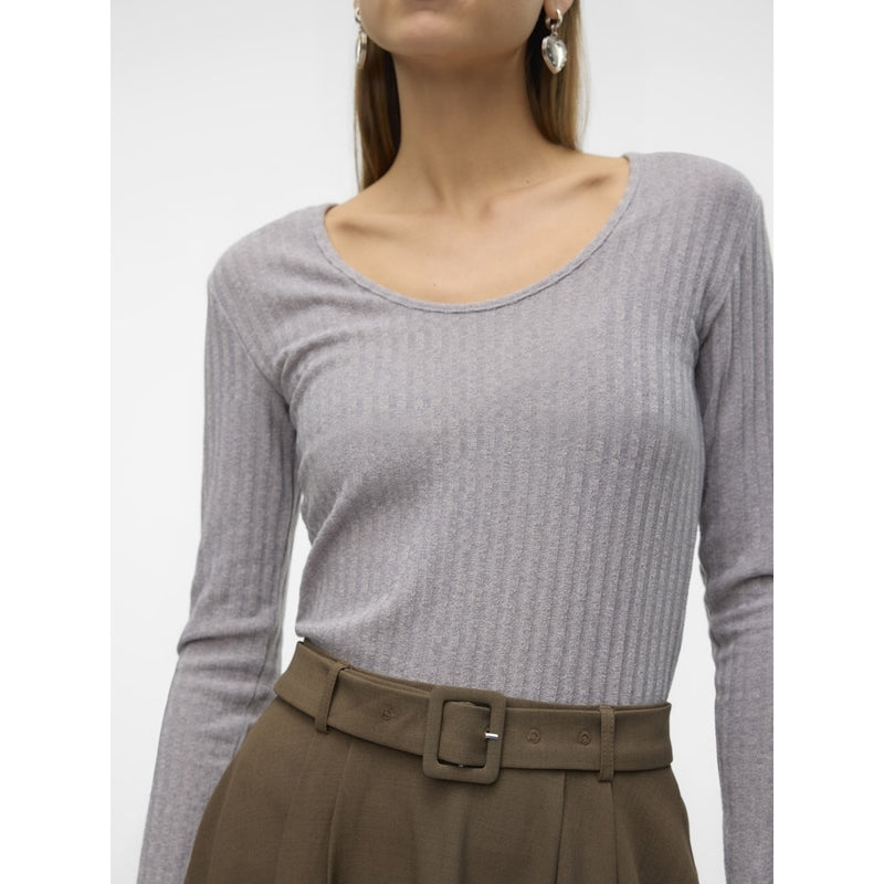 Vero Moda VERO MODA dam blus VMBRITT Blouse Light Grey Melange