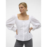 Vero Moda VERO MODA dam blus VMFRIBA Blouse Snow white