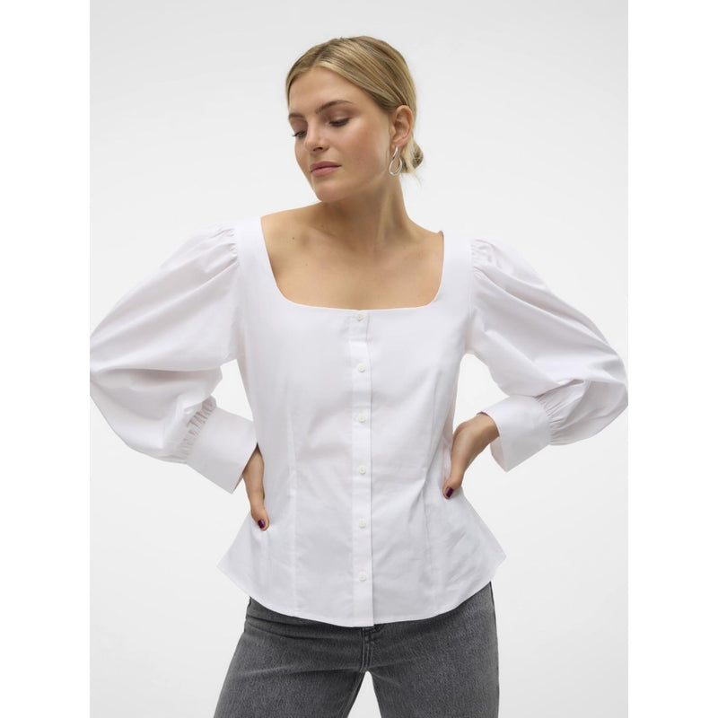 Vero Moda VERO MODA dam blus VMFRIBA Blouse Snow white