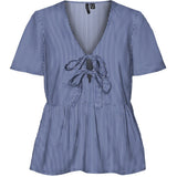 Vero Moda VERO MODA dam blus VMJILL Restudsalg Deep Ultramarine Bright white