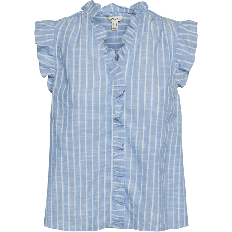 Vero Moda VERO MODA dam blus VMKAORI Blouse Cornflower Blue CLOUD DANCER