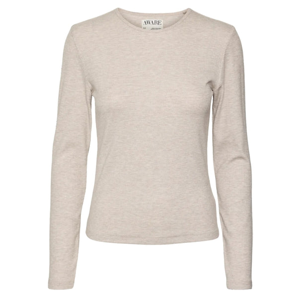 Vero Moda VERO MODA dam blus VMOMEGA Blouse Light Grey Melange