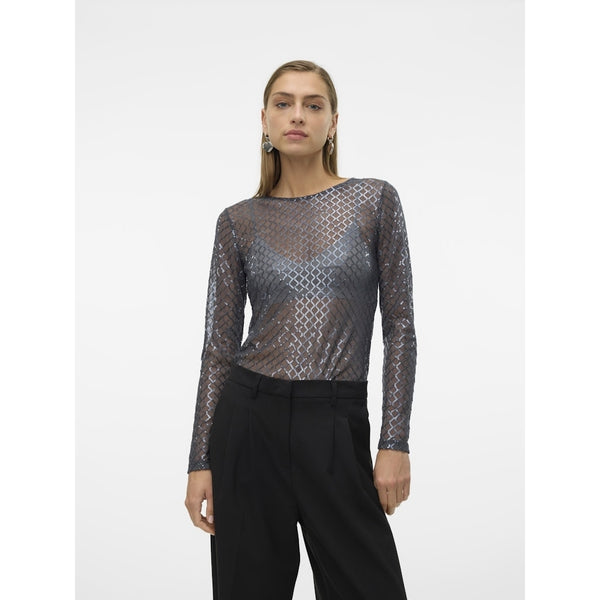 Vero Moda VERO MODA dam blus VMSAFINA Blouse Asphalt