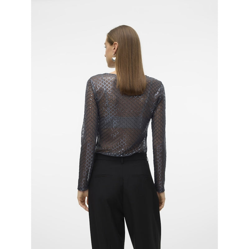 Vero Moda VERO MODA dam blus VMSAFINA Blouse Asphalt