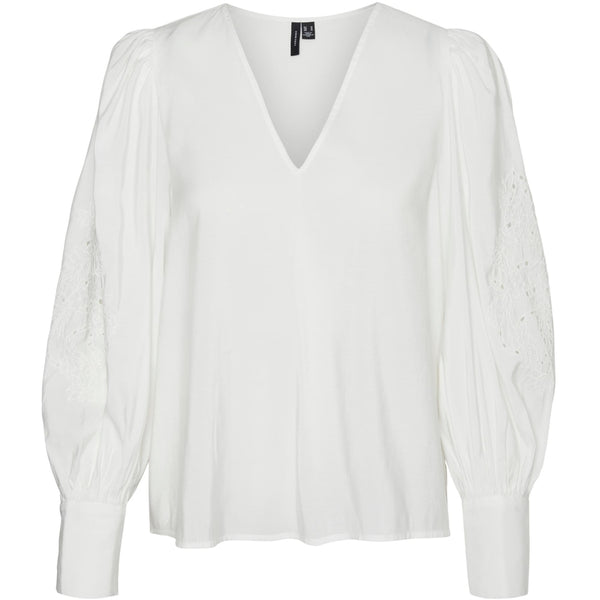 Vero Moda VERO MODA dam blus VMSANI Blouse Snow white