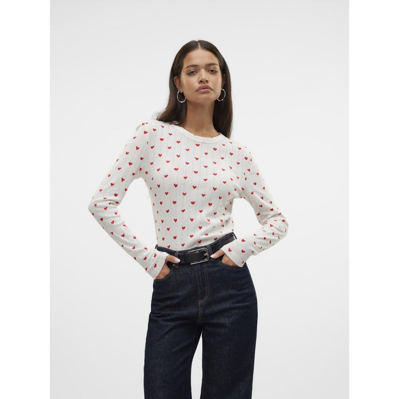 Vero Moda VERO MODA dam blus VMTHERESE Blouse Snow White HEARTS