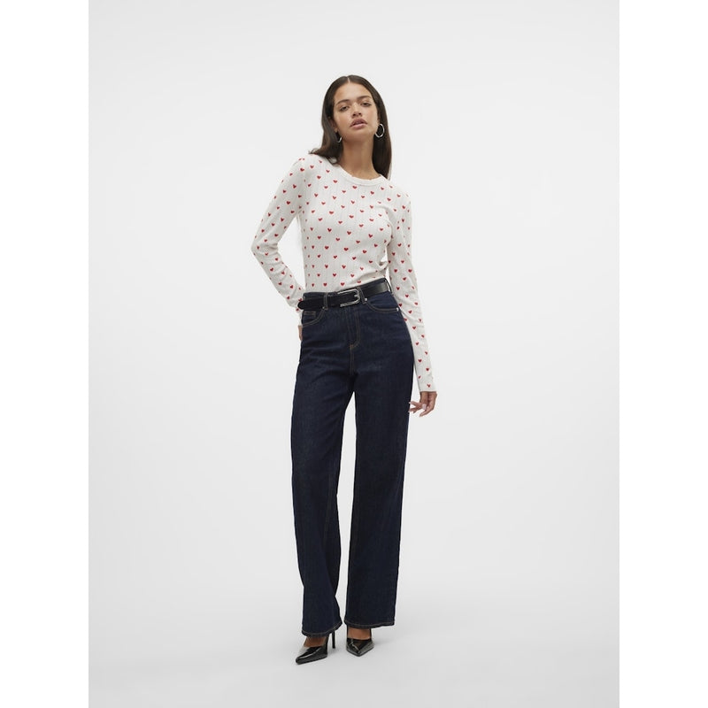 Vero Moda VERO MODA dam blus VMTHERESE Blouse Snow White HEARTS