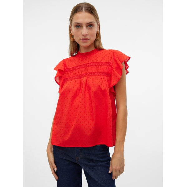 Vero Moda VERO MODA dam blus VMTRINE Blouse High risk red