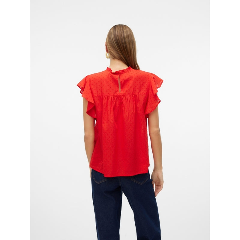 Vero Moda VERO MODA dam blus VMTRINE Blouse High risk red