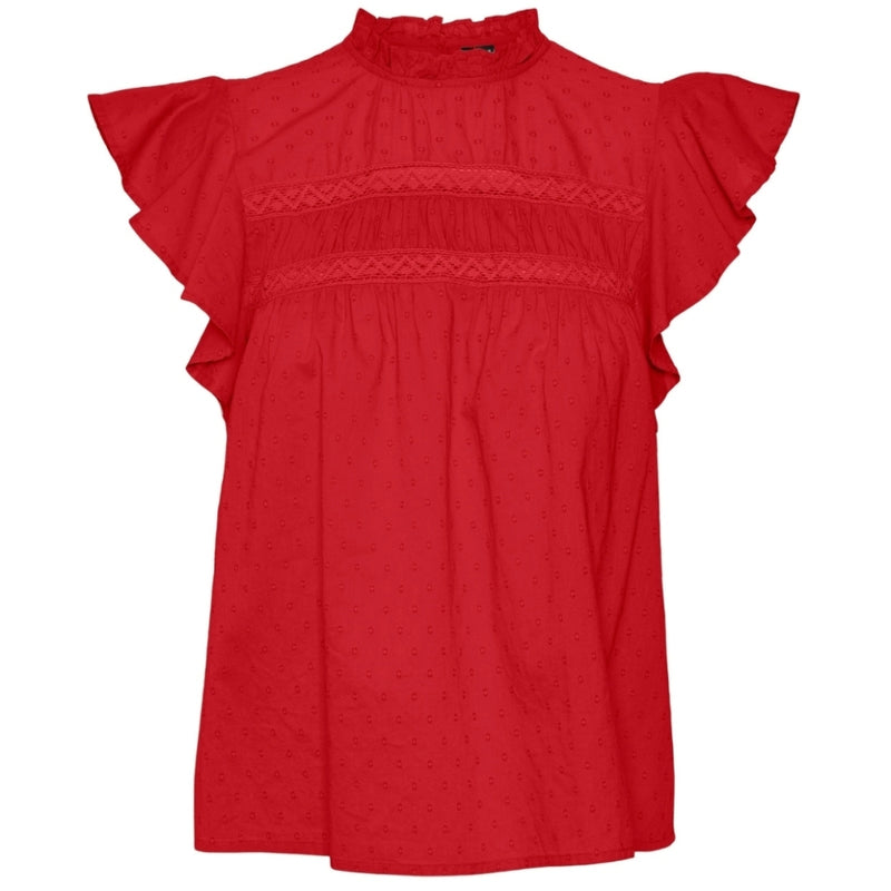 Vero Moda VERO MODA dam blus VMTRINE Blouse High risk red