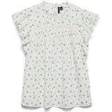 Vero Moda VERO MODA dam blus VMTRINE Top Snow White Maguerite Blue Jasper