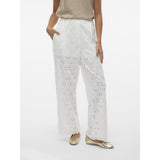 Vero Moda VERO MODA dam byxor VMIRINA Pant Snow White EMBROIDERY