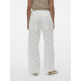 Vero Moda VERO MODA dam byxor VMIRINA Pant Snow White EMBROIDERY