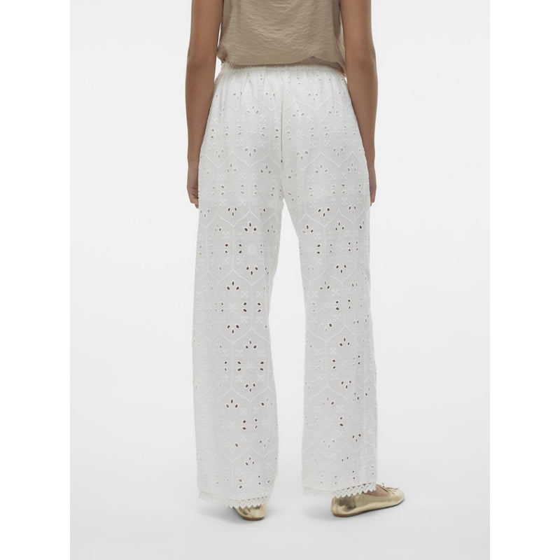 Vero Moda VERO MODA dam byxor VMIRINA Pant Snow White EMBROIDERY