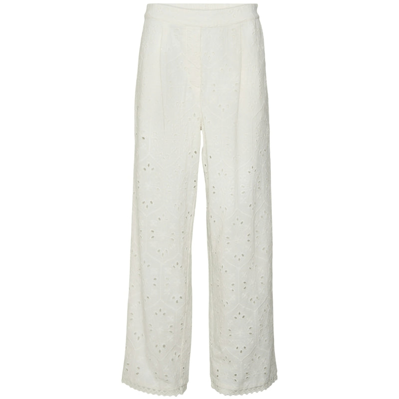 Vero Moda VERO MODA dam byxor VMIRINA Pant Snow White EMBROIDERY