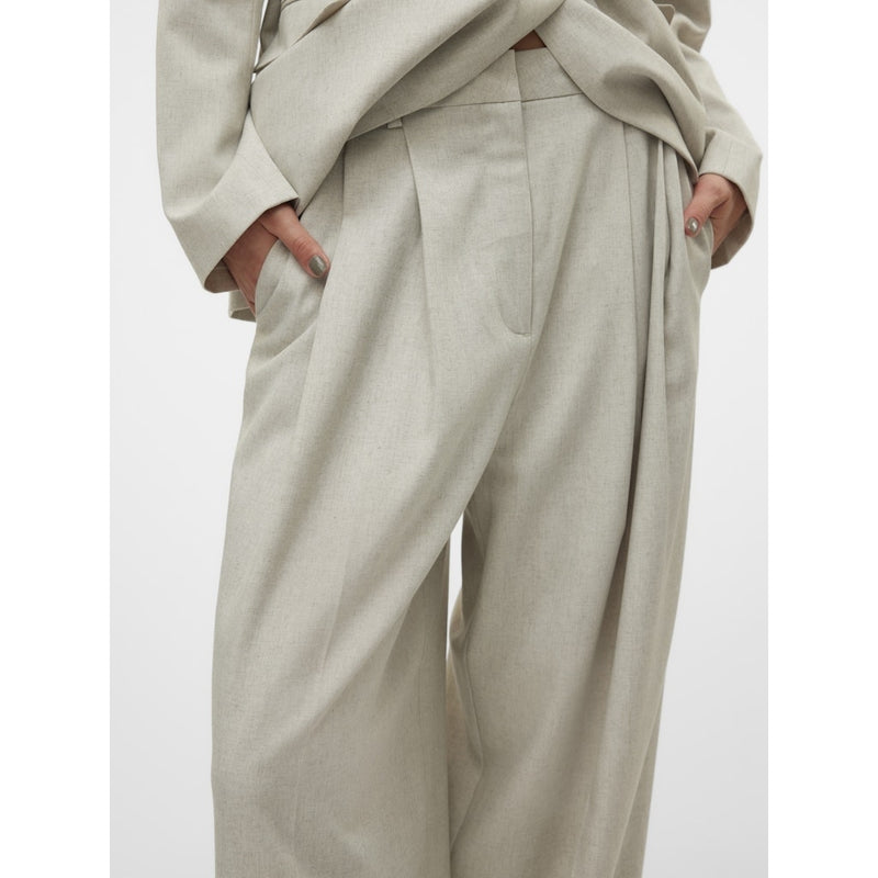 Vero Moda VERO MODA dam byxor VMOMARI Pant Light Grey Melange