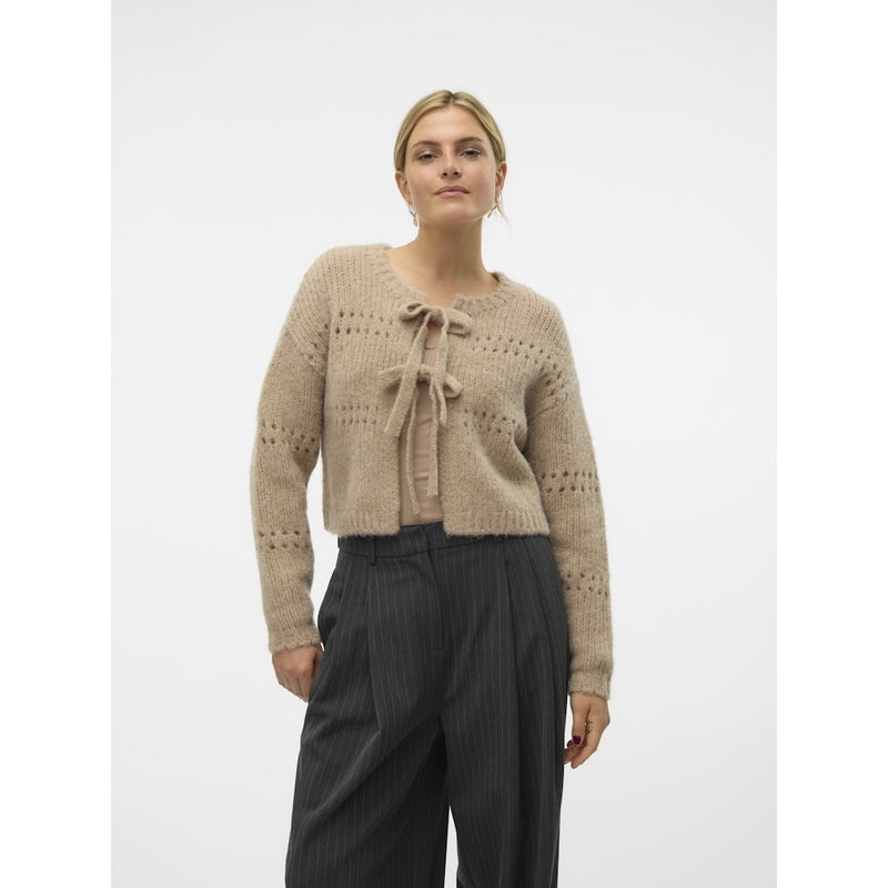 Vero Moda VERO MODA dam cardigan VMADELINA Cardigan Silver Mink W. MELANGE