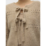 Vero Moda VERO MODA dam cardigan VMADELINA Cardigan Silver Mink W. MELANGE