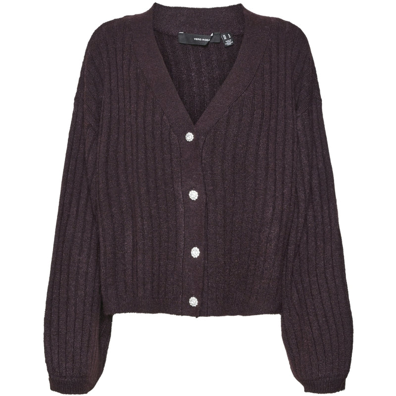 Vero Moda VERO MODA dam cardigan VMELYA Cardigan Plum Perfect W. MELANGE