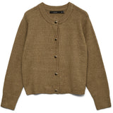 Vero Moda VERO MODA dam cardigan VMFIONA Restudsalg Silver Mink MELANGE W. GOLD HEART BUTTON