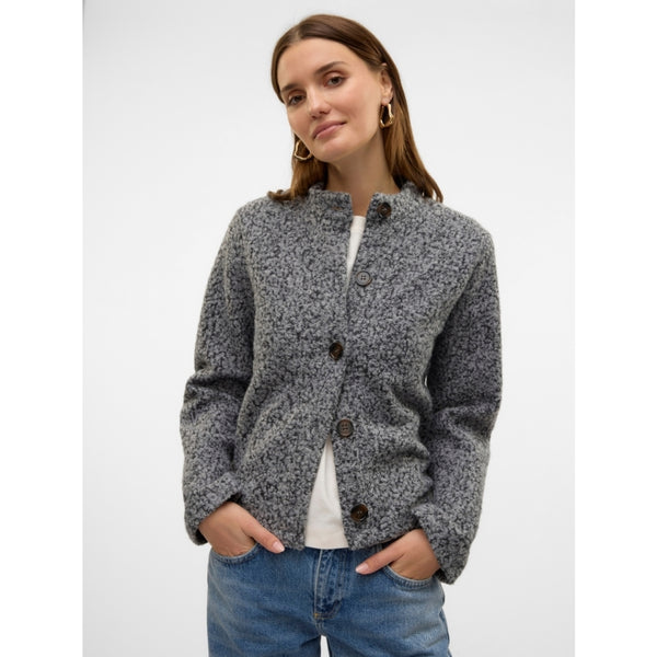 Vero Moda VERO MODA dam cardigan VMHAYLI Cardigan Light Grey Melange Dark grey melange