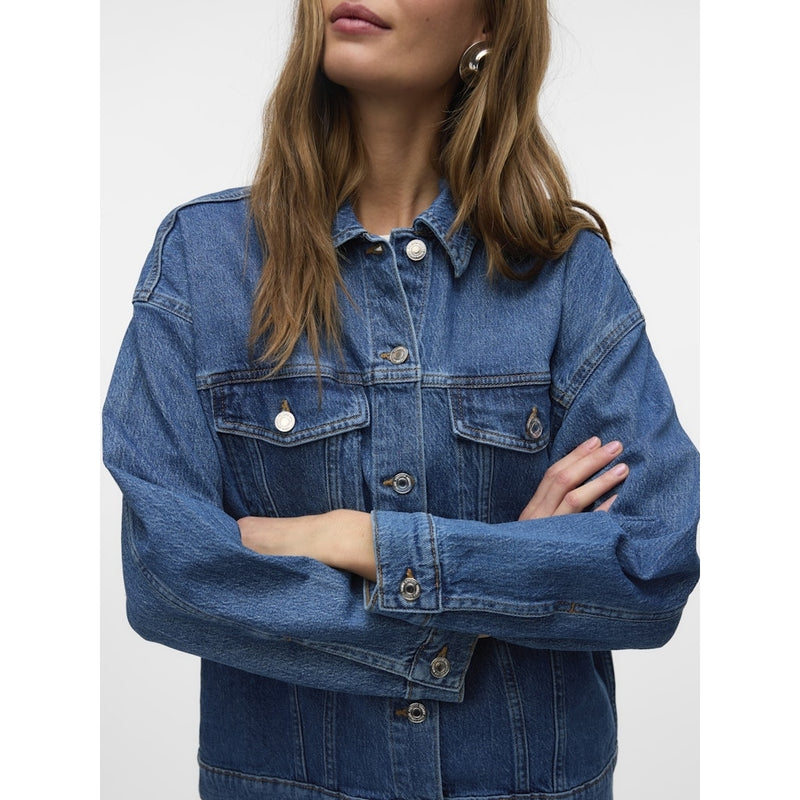 Vero Moda VERO MODA dam jacka VMTESSA Jacket Medium Blue Denim Detail RA380