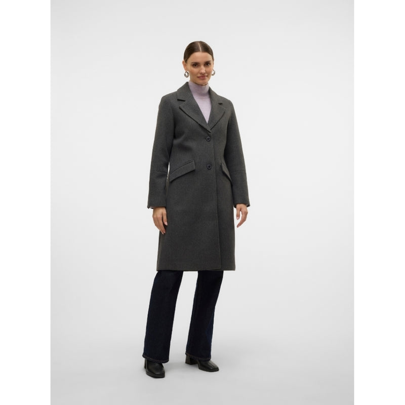 Vero Moda VERO MODA dam kappa VMFORTUNESARA Jacket Dark grey melange