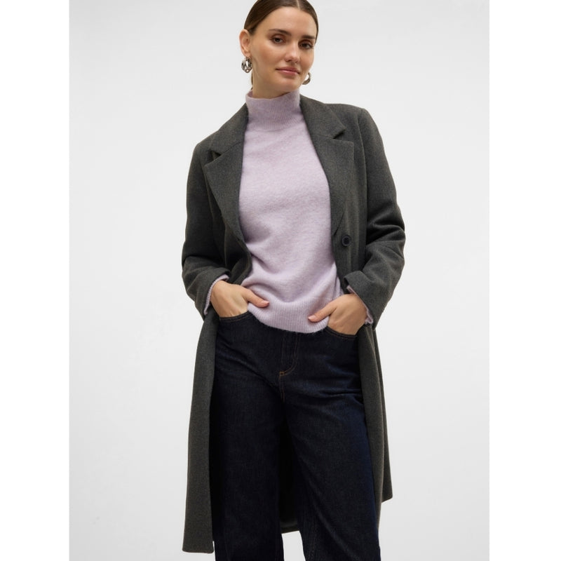 Vero Moda VERO MODA dam kappa VMFORTUNESARA Jacket Dark grey melange