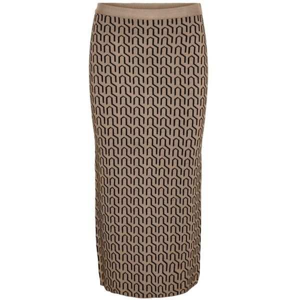 Vero Moda VERO MODA dam kjol VMGOLDNEEDLE Restudsalg Nomad MELANGE W. BLACK