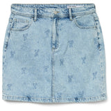 Vero Moda VERO MODA dam kjol VMTESSA Skirt Light Blue Denim EMBROIDERY
