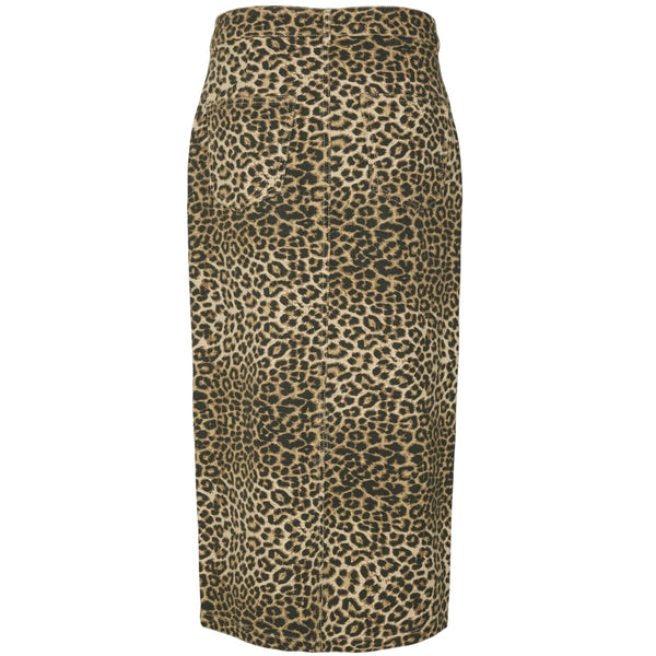 Vero Moda VERO MODA dam kjol VMVERI Skirt Silver Mink LEOPARD