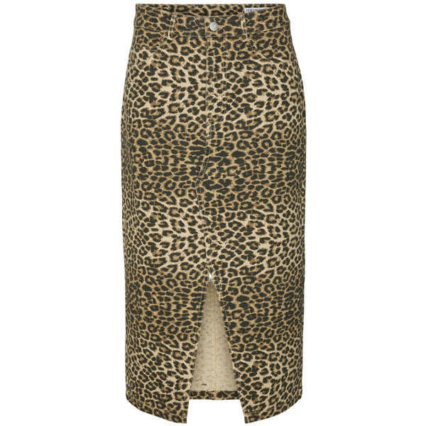 Vero Moda VERO MODA dam kjol VMVERI Skirt Silver Mink LEOPARD