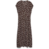 Vero Moda VERO MODA dam klänning VMELISA Dress Chocolate Martini Snow white dot