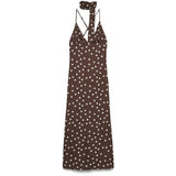 Vero Moda VERO MODA dam klänning VMELISA Dress Chocolate Martini Snow white dot