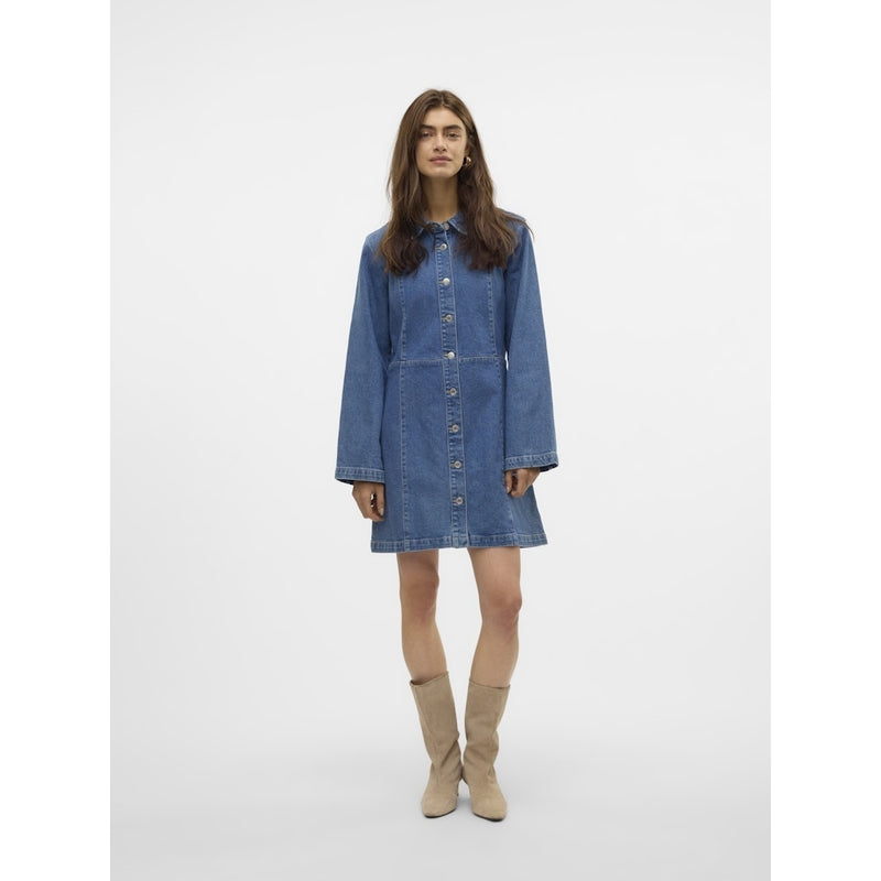 Vero Moda VERO MODA dam klänning VMHILJA Dress Medium blue denim