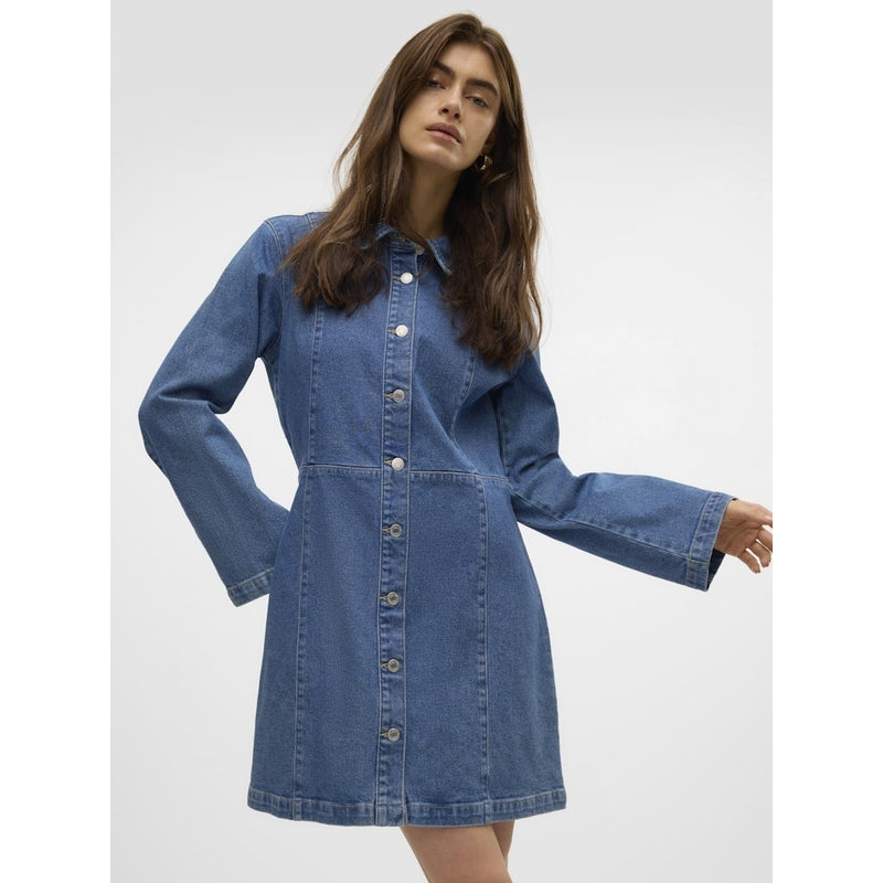 Vero Moda VERO MODA dam klänning VMHILJA Dress Medium blue denim