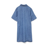 Vero Moda VERO MODA dam klänning VMOCEAN Dress Medium Blue Denim Stripes WHITE
