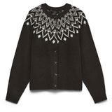 Vero Moda VERO MODA dam kofta VMKARLA Cardigan Chocolate Torte MELANGE W. BLACK + BIRCH
